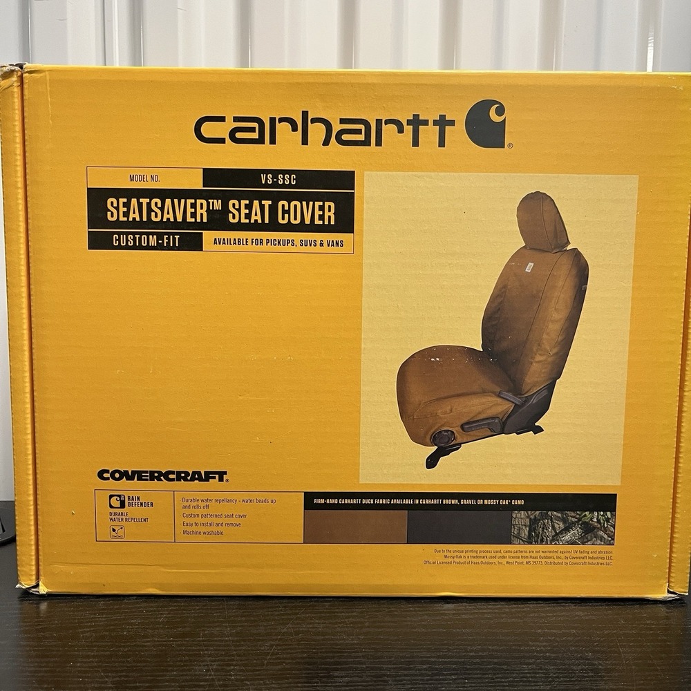 NEW!! Covercraft Carhartt Seat‎ Saver Seat Covers VS-SSC - SSC3483CABN - Brown